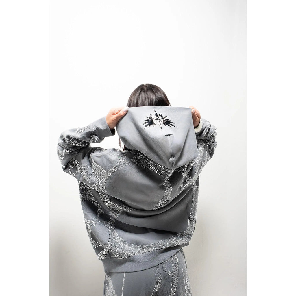 Elevate Your Style with the Luxurious Ascent Rhinestone Hoodie