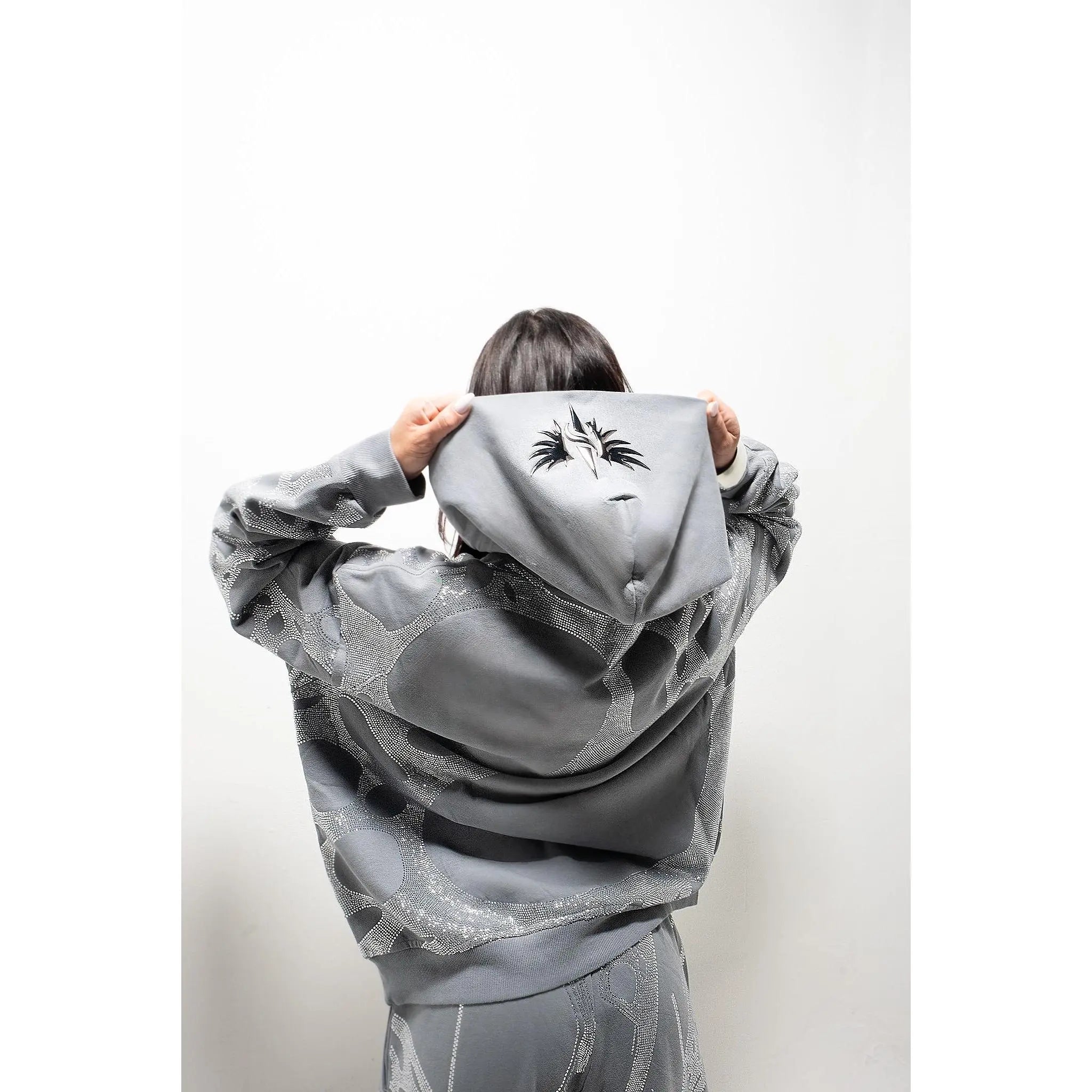 Elevate Your Style with the Luxurious Ascent Rhinestone Hoodie