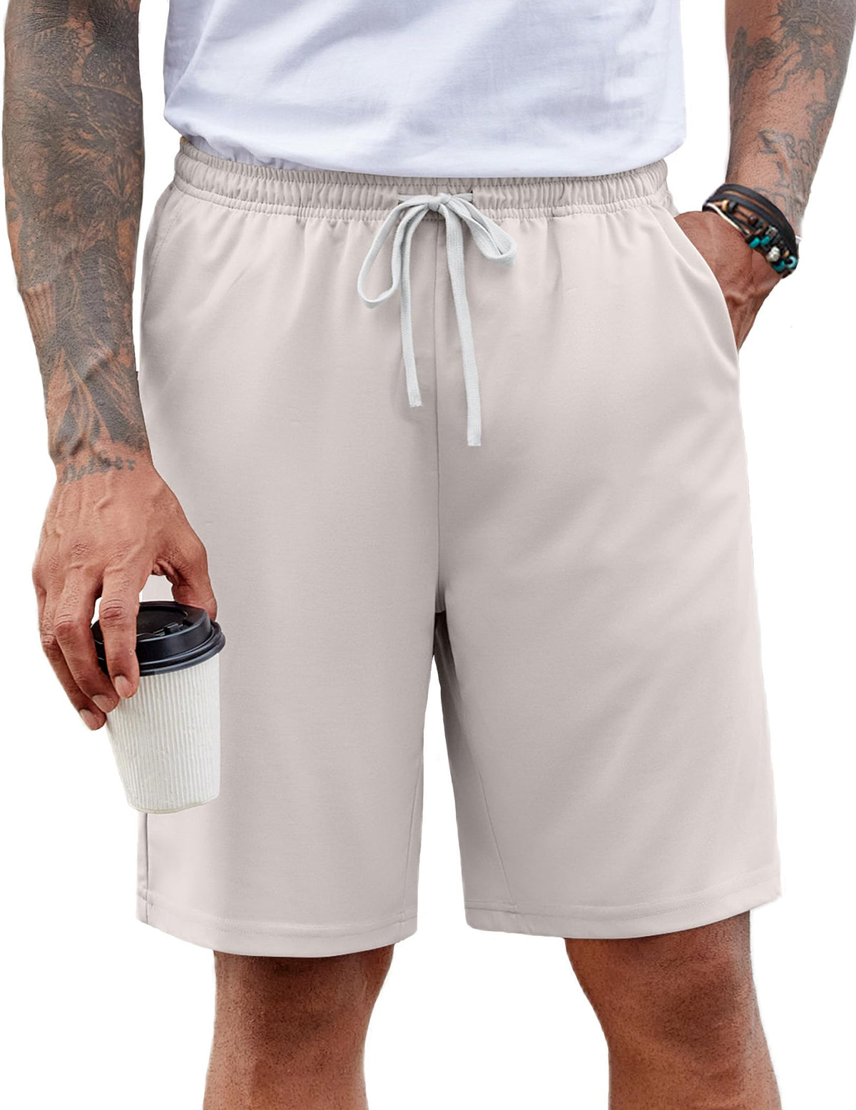COOFANDY Mens Flat Front Shorts