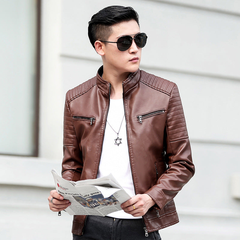 Handsome Leather Motorcycle Jacket
