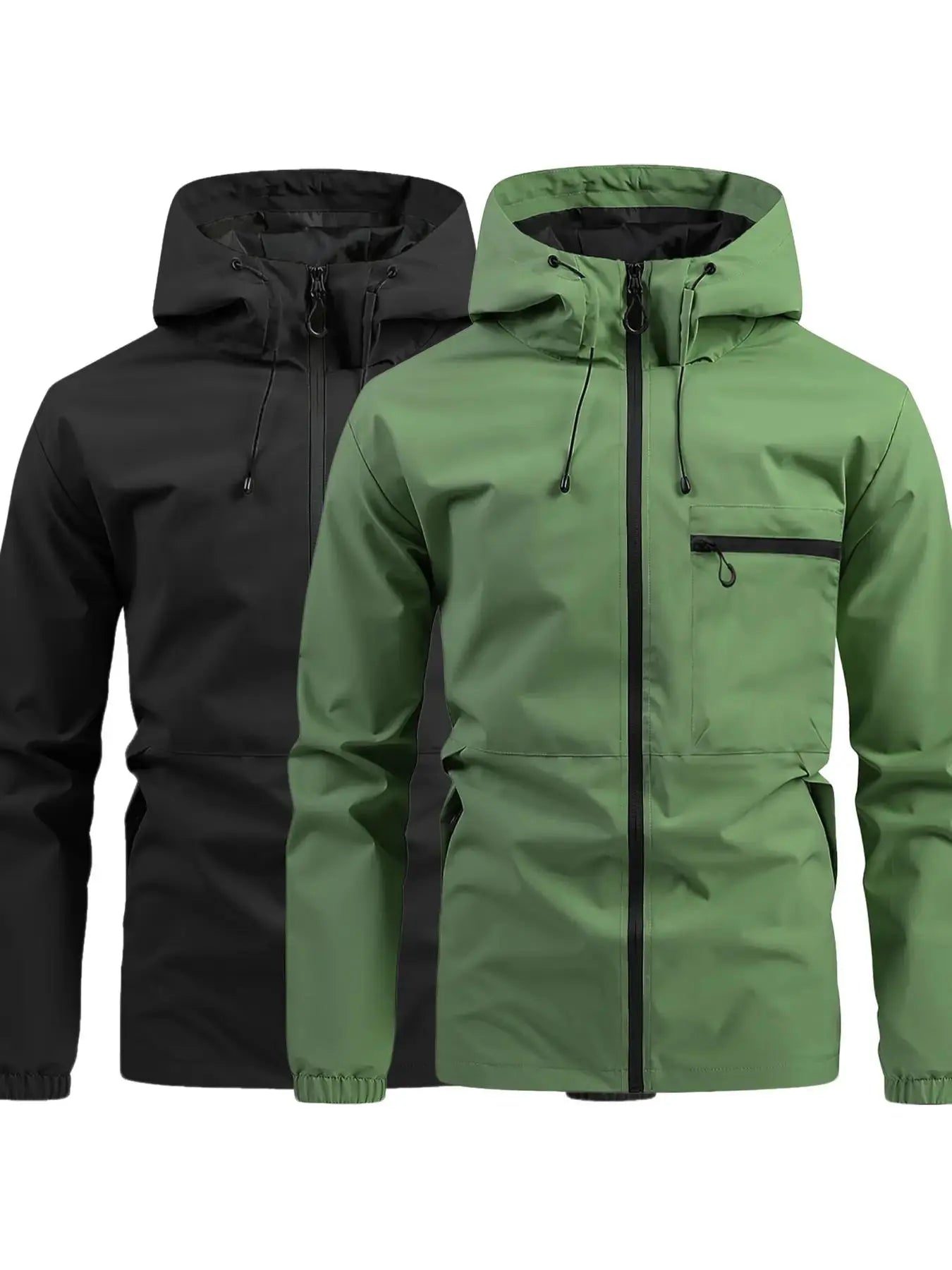 Men'S Casual Solid Camo Camouflage Pocket Drawstring Hooded Long Sleeve Jacket, Regular Fit Fitted Zip up Jacket, Stylish Outfit for Spring & Fall, Menswear, Men'S Tops, Coats, Casual Jackets, Zipper Hooded Jacket