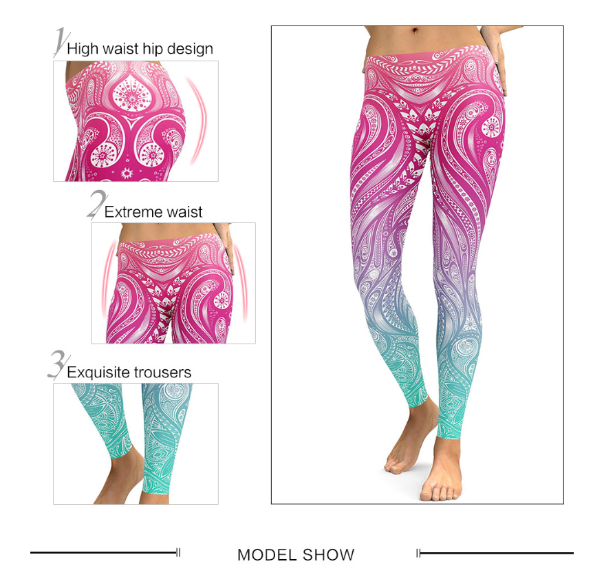 Digital Print Leggings for Women