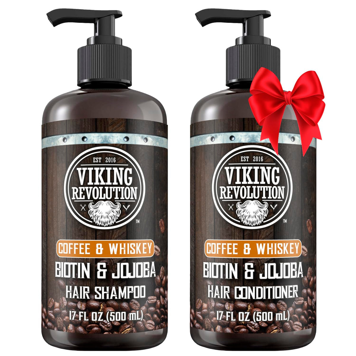 Viking Revolution Coffee Whiskey Mens Shampoo and Conditioner