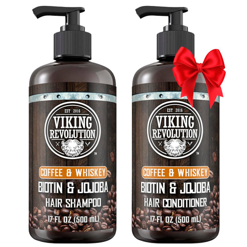 Viking Revolution Coffee Whiskey Mens Shampoo and Conditioner