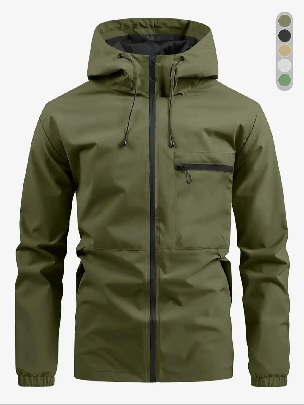 Men'S Casual Solid Camo Camouflage Pocket Drawstring Hooded Long Sleeve Jacket, Regular Fit Fitted Zip up Jacket, Stylish Outfit for Spring & Fall, Menswear, Men'S Tops, Coats, Casual Jackets, Zipper Hooded Jacket