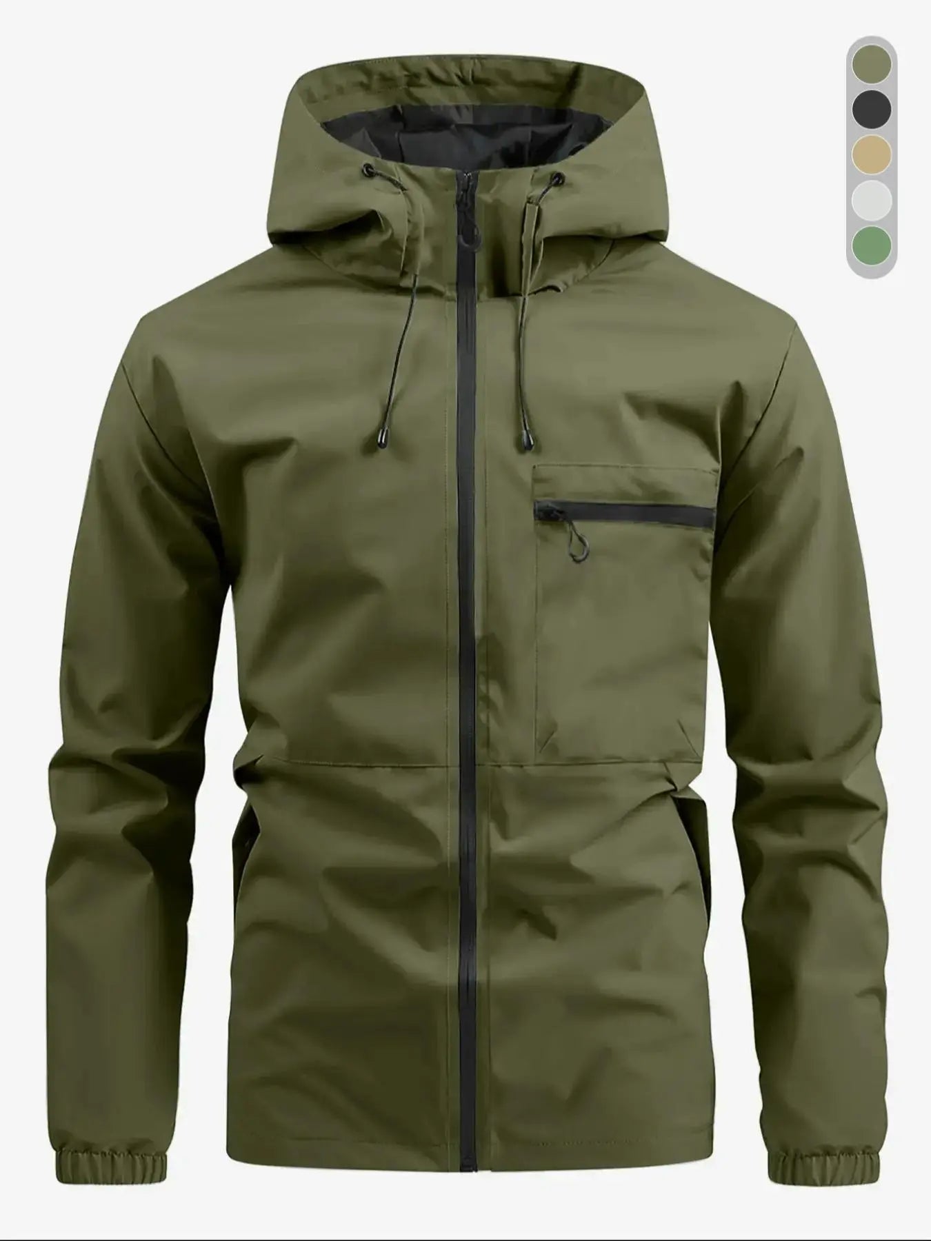 Men'S Casual Solid Camo Camouflage Pocket Drawstring Hooded Long Sleeve Jacket, Regular Fit Fitted Zip up Jacket, Stylish Outfit for Spring & Fall, Menswear, Men'S Tops, Coats, Casual Jackets, Zipper Hooded Jacket