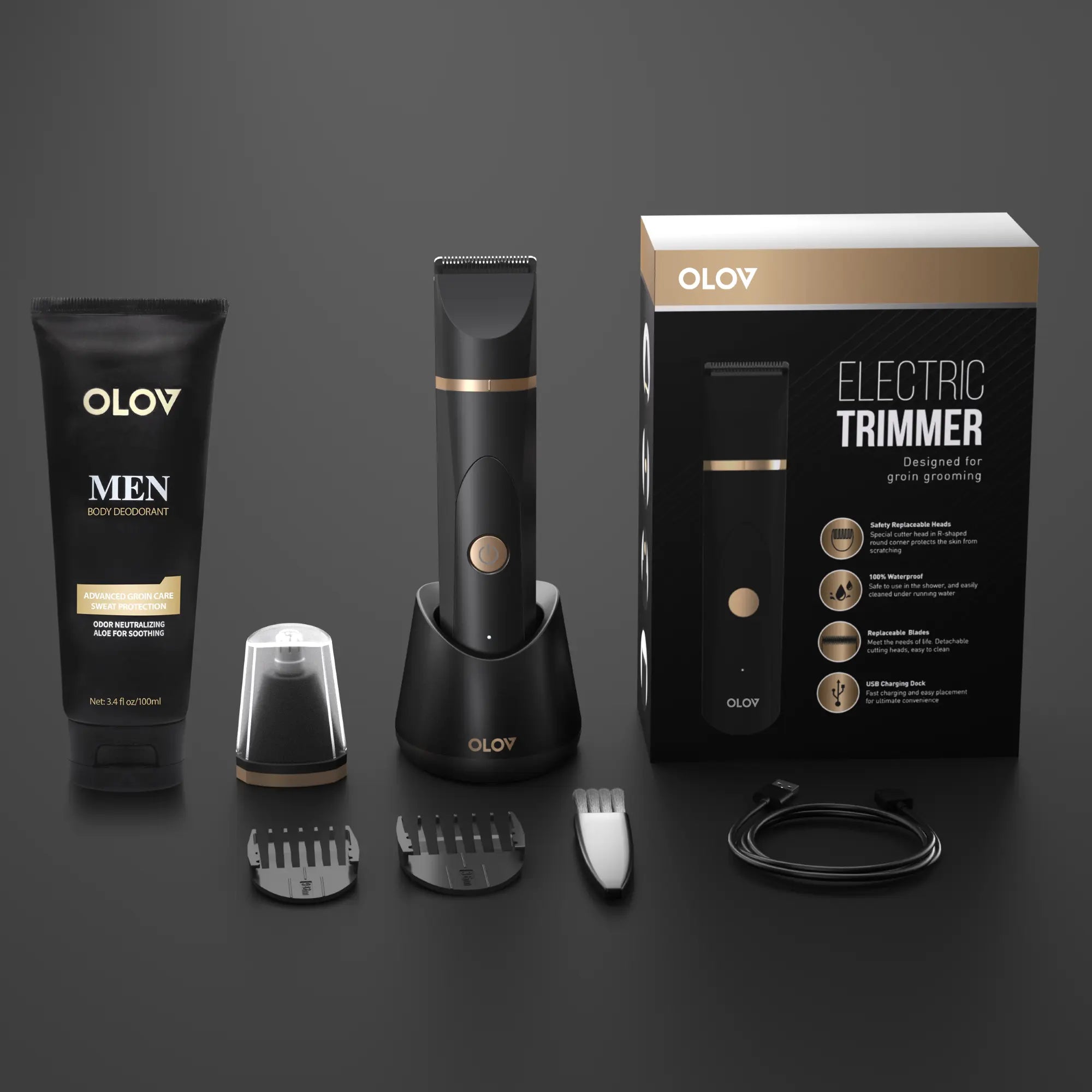 OLOV Electric Body Hair Shaver -Groin Hair Trimmer, Private Ball Hair Trimmer for Men and Women - Replaceable Ceramic Head, USB Rechargeable, Waterproof Hygienic Shaver Safe and Fast Gift Cordless,Back to School,Back to School Haul