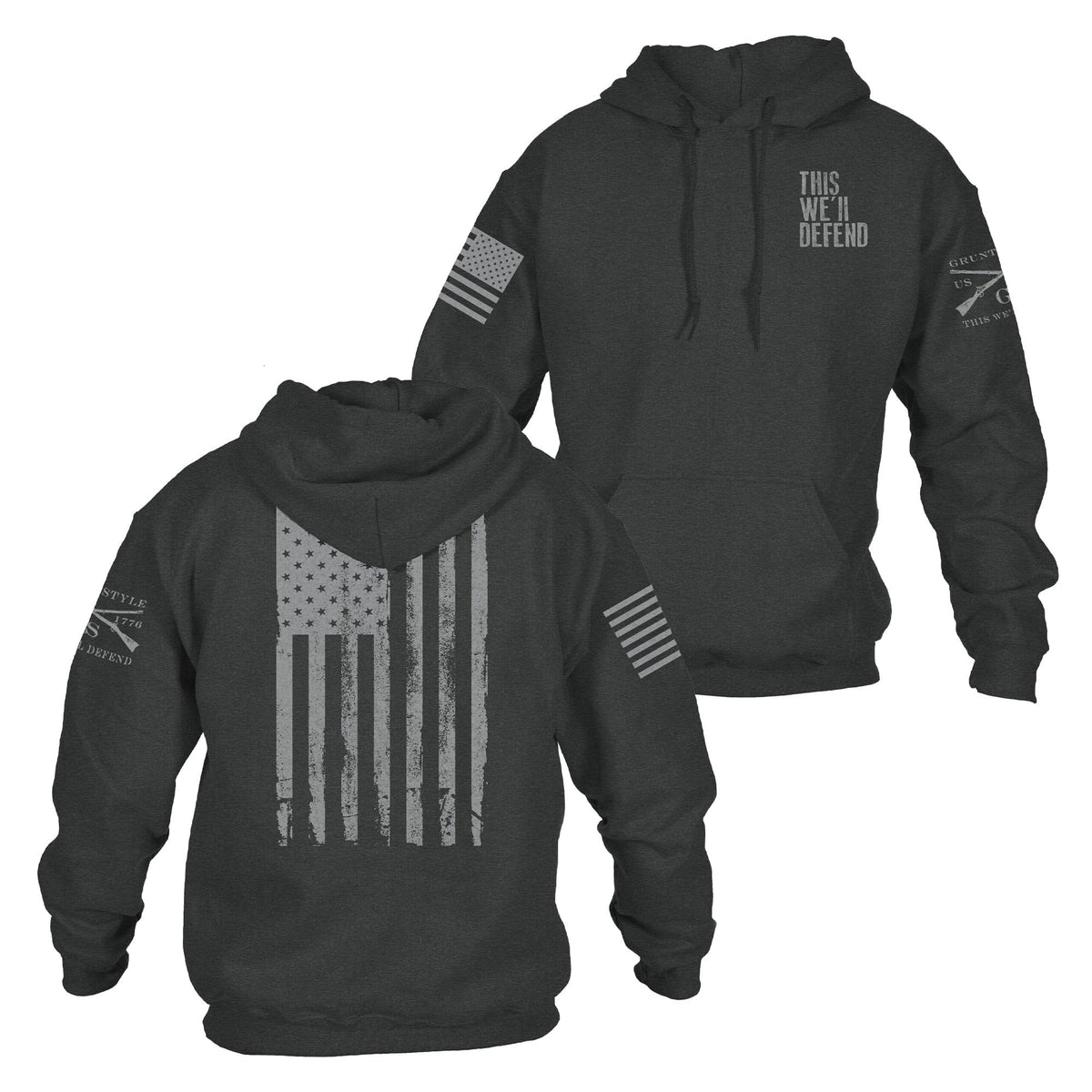 Grunt Style This Well Defend Mens Pullover Hoodie