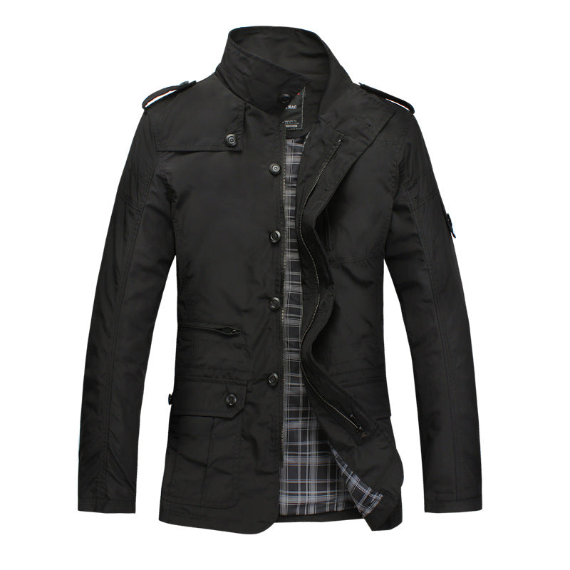 Men's Casual Stand Collar Jacket