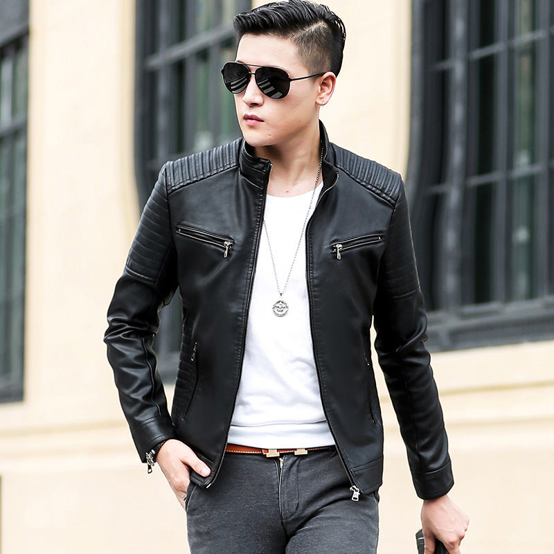 Handsome Leather Motorcycle Jacket