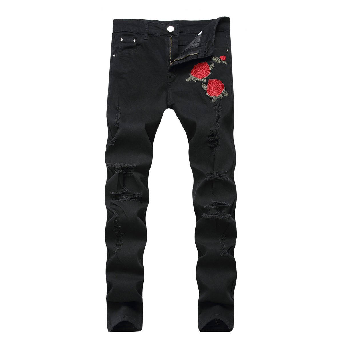 Embroidered Stretch Jeans for Men