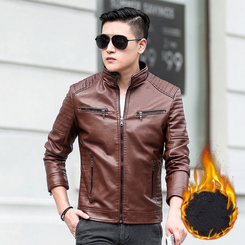 Handsome Leather Motorcycle Jacket