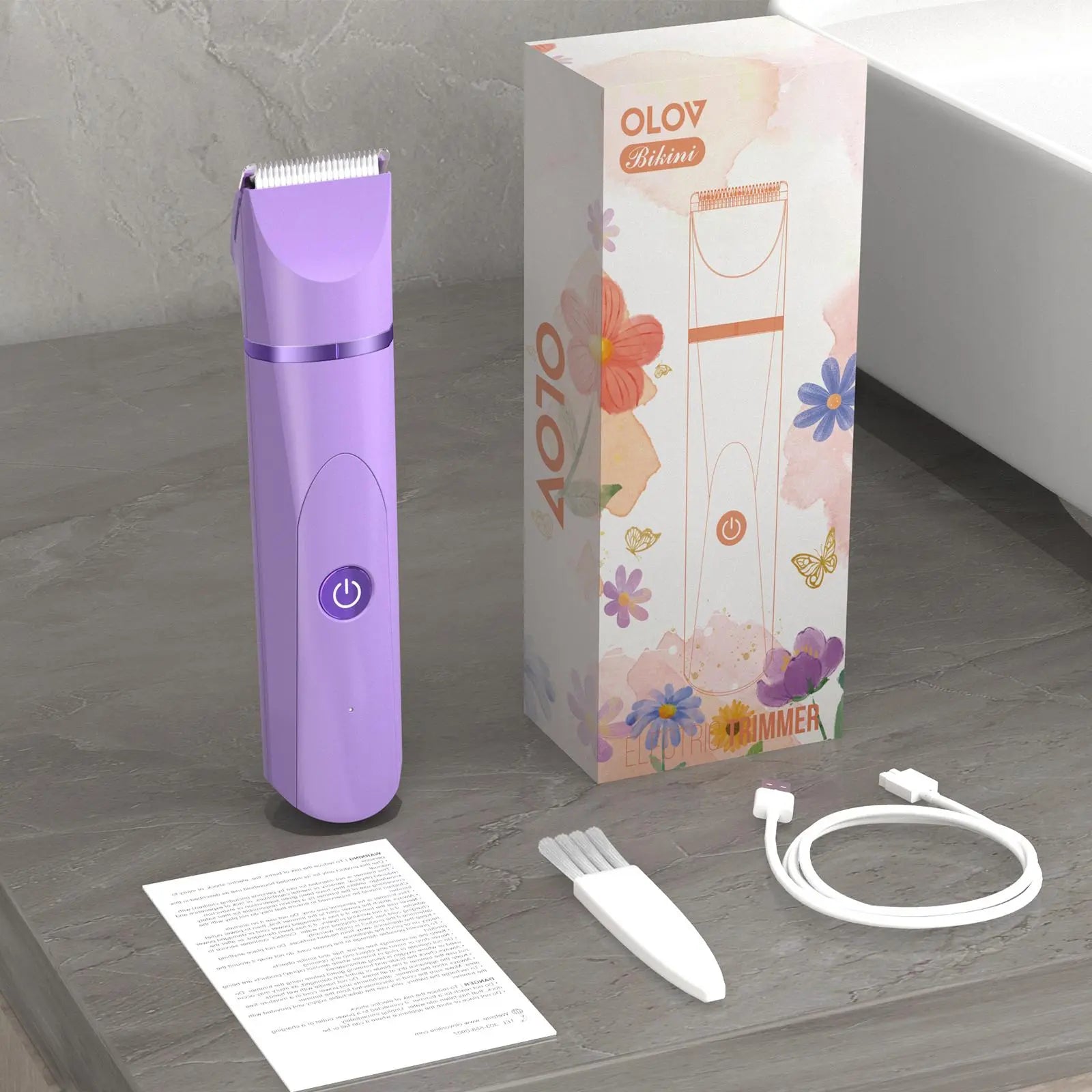 OLOV Electric Body Hair Shaver -Groin Hair Trimmer, Private Ball Hair Trimmer for Men and Women - Replaceable Ceramic Head, USB Rechargeable, Waterproof Hygienic Shaver Safe and Fast Gift Cordless,Back to School,Back to School Haul