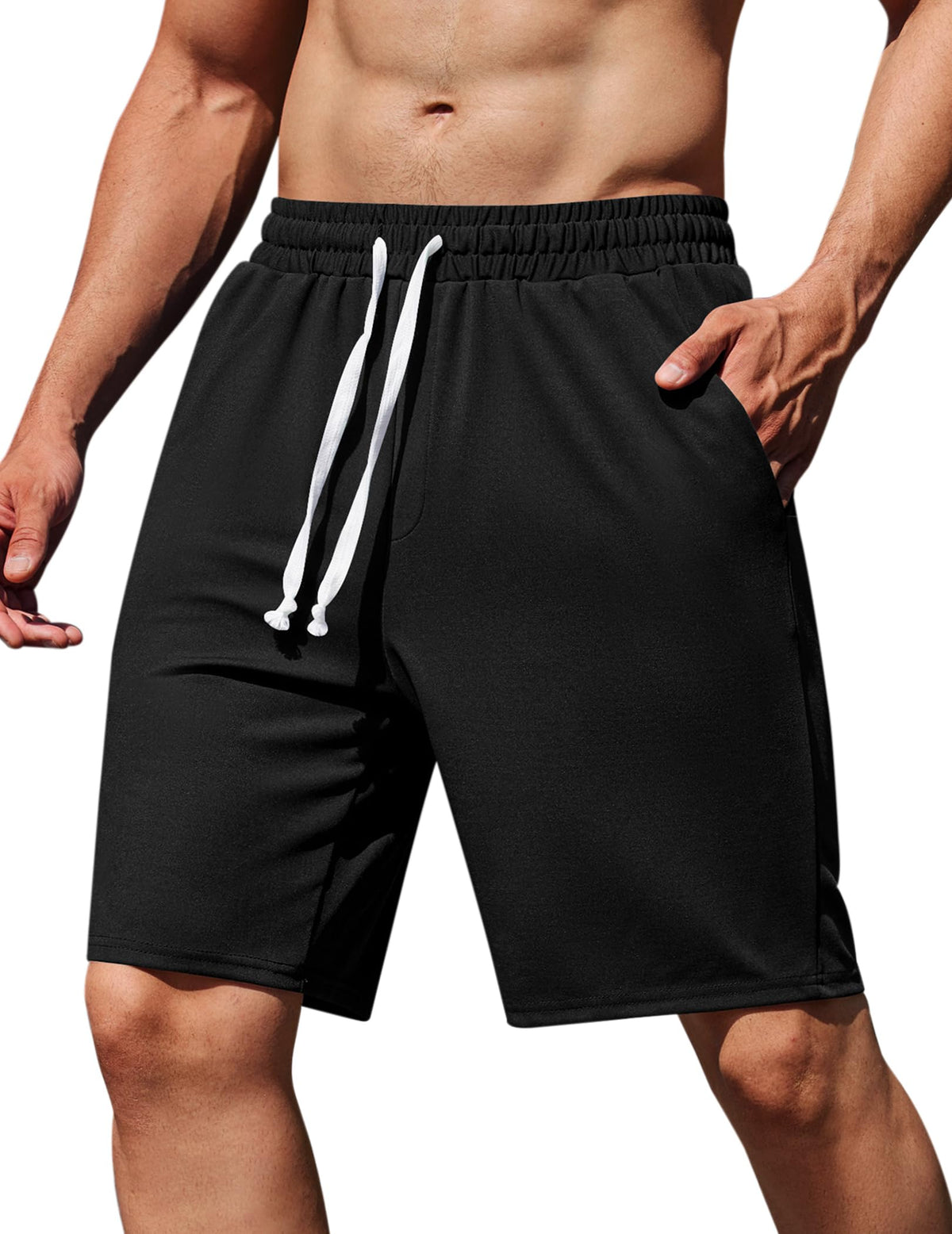 COOFANDY Mens Black Shorts