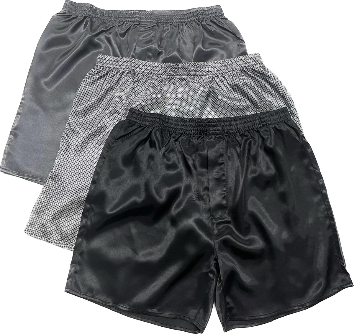 Lavenderi Mens Silk Satin Boxer Shorts