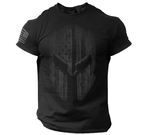 USA American Spartan Patriotic Mens T Shirt