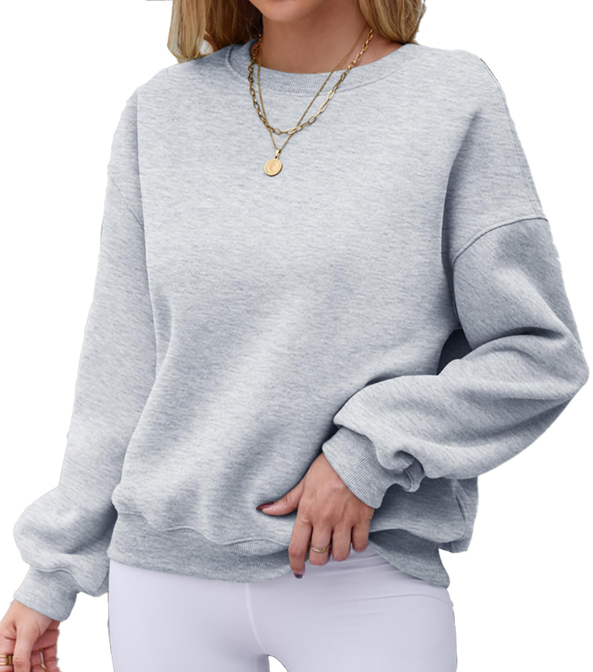 Hount Womens Gray Crewneck Sweatshirt Hoodie