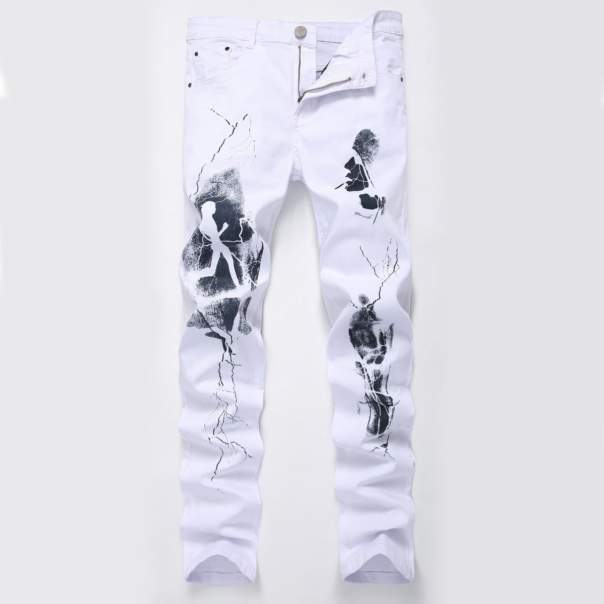 Embroidered Stretch Jeans for Men