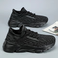 Men'S Active Casual Trainers, Blue Knit Sock Style Breathable Running Sneakers for Lightweight Training & Athletic Wear, Running Shoes, Knit Fabric, Lace-Up,Shoes for Back to School,Back to School Shoes