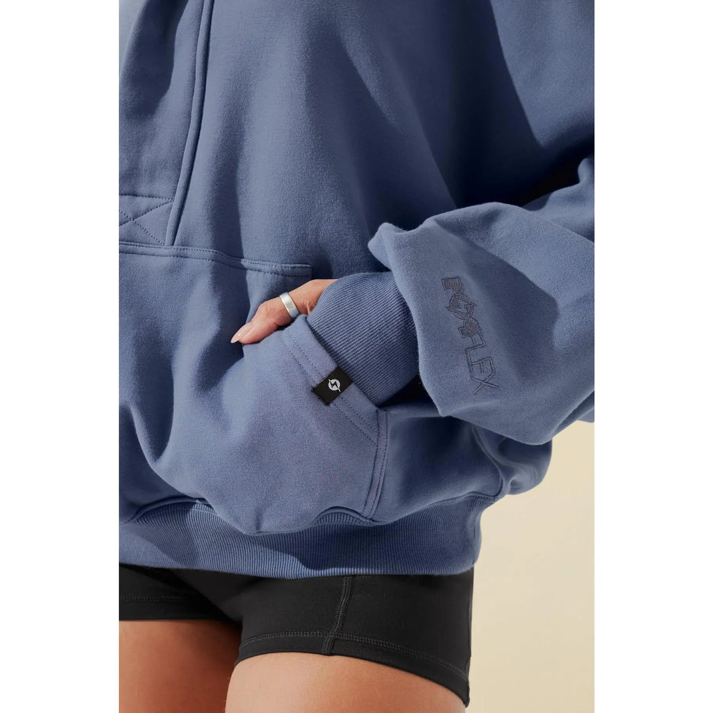 Ooey Gooey Half Zip Sweater - Blue Dusk