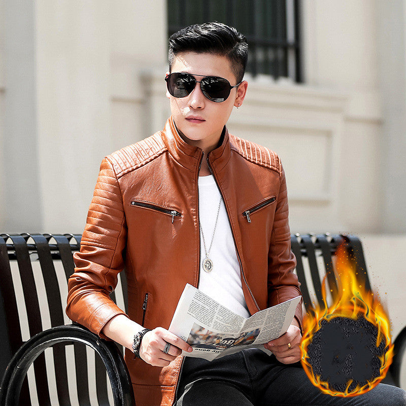 Handsome Leather Motorcycle Jacket