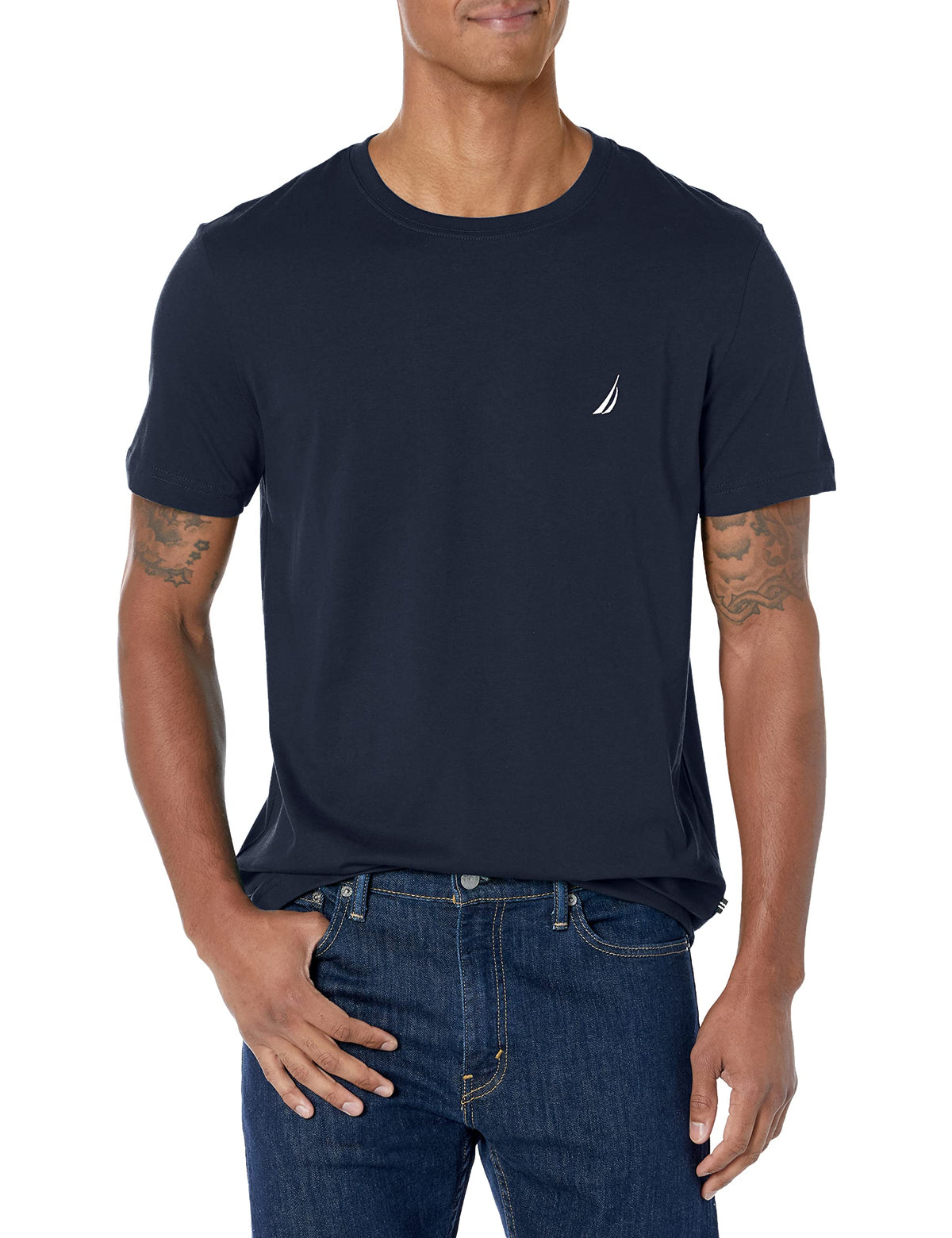 NAUTICA Mens J-Class Solid Crewneck T-Shirt