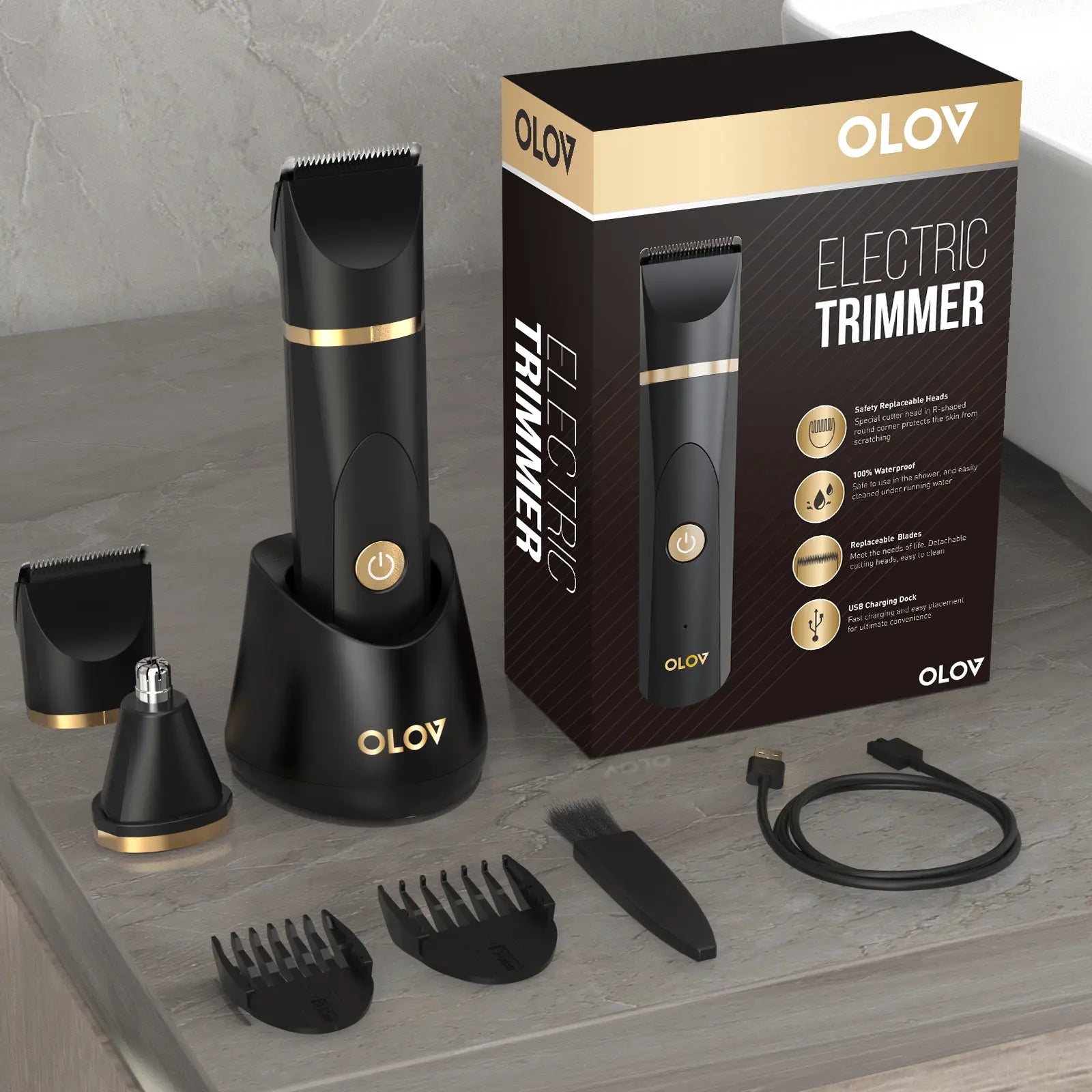 OLOV Electric Body Hair Shaver -Groin Hair Trimmer, Private Ball Hair Trimmer for Men and Women - Replaceable Ceramic Head, USB Rechargeable, Waterproof Hygienic Shaver Safe and Fast Gift Cordless,Back to School,Back to School Haul