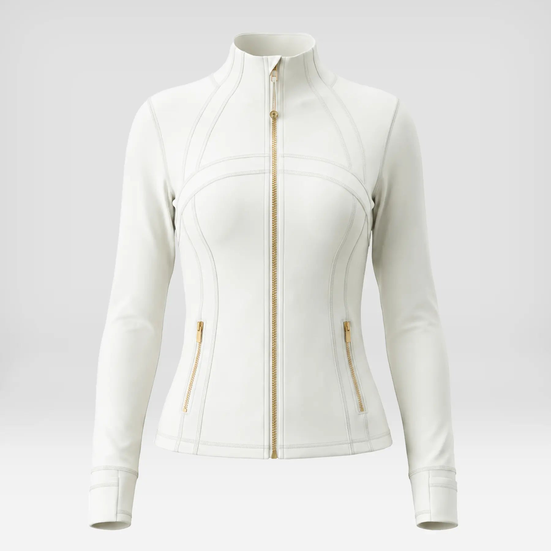 Women Summer Clothes Long Sleeve Zip up Jacket, Stand Collar Polka Dot Textured Slim Fit Athletic Track Jacket Short Skirt or Shorts, Nylon Spandex Brushed Fabric Stretchy Workout Outerwear for Yoga Gym Running Tennis Golf