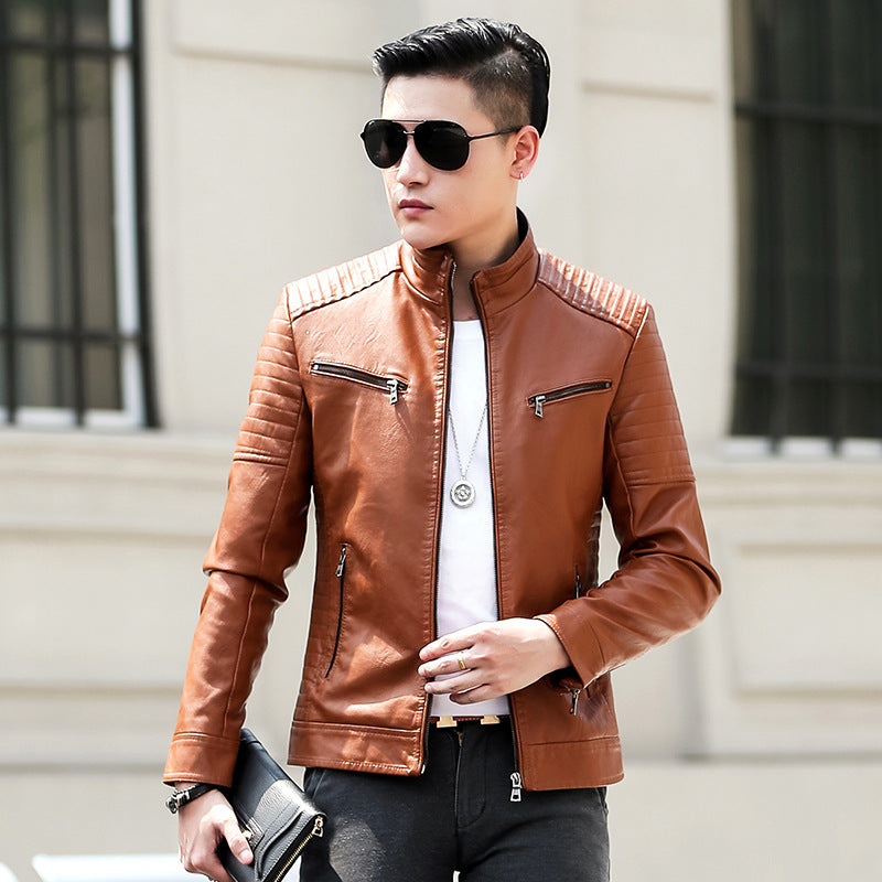 Handsome Leather Motorcycle Jacket