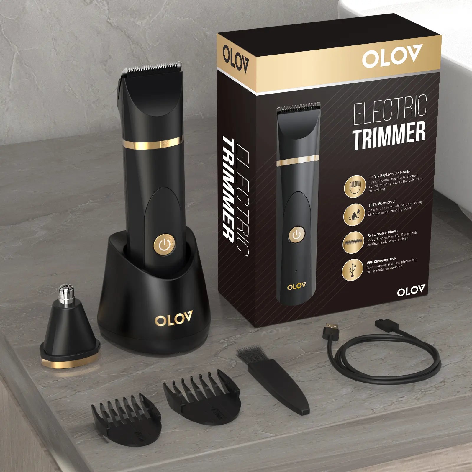 OLOV Electric Body Hair Shaver -Groin Hair Trimmer, Private Ball Hair Trimmer for Men and Women - Replaceable Ceramic Head, USB Rechargeable, Waterproof Hygienic Shaver Safe and Fast Gift Cordless,Back to School,Back to School Haul