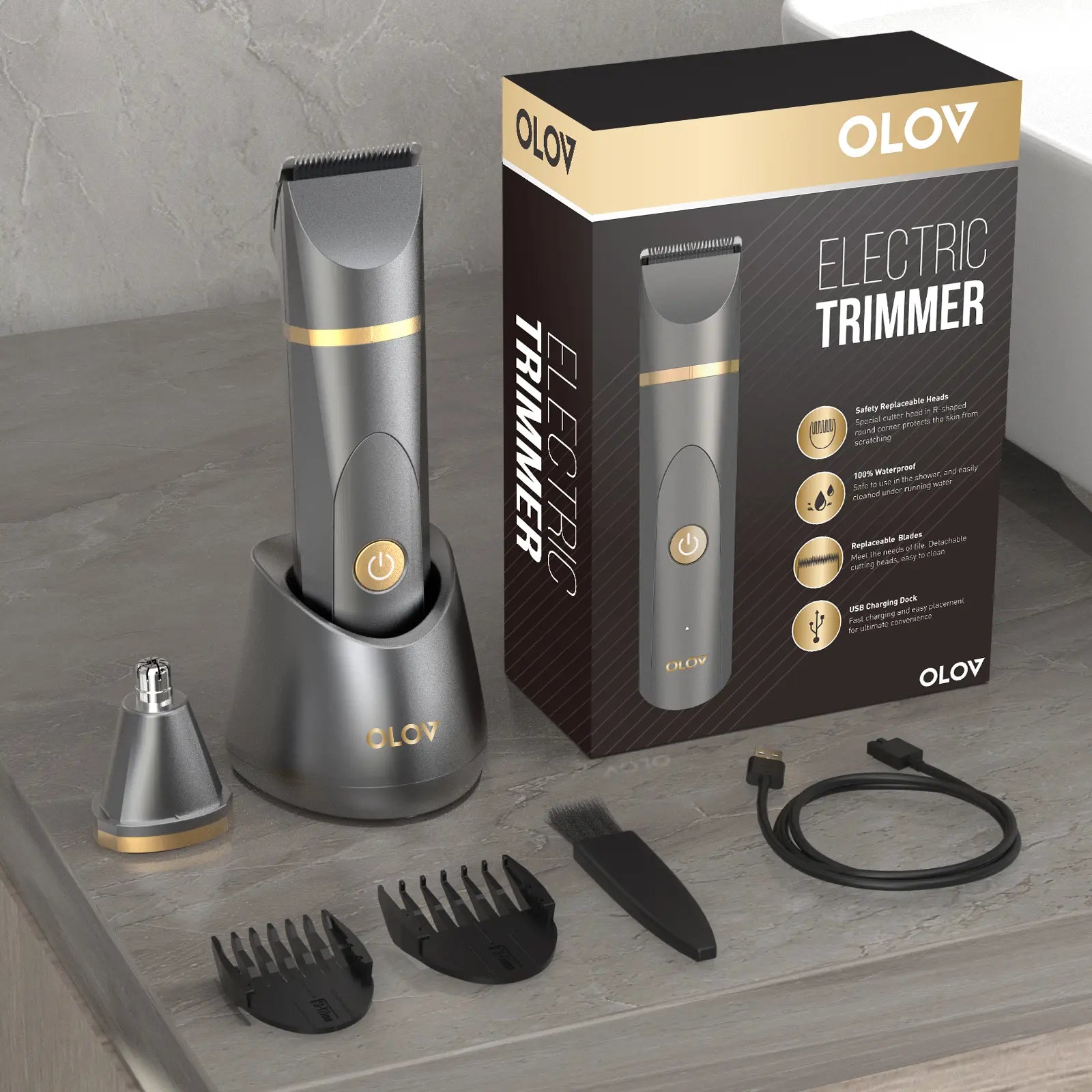 OLOV Electric Body Hair Shaver -Groin Hair Trimmer, Private Ball Hair Trimmer for Men and Women - Replaceable Ceramic Head, USB Rechargeable, Waterproof Hygienic Shaver Safe and Fast Gift Cordless,Back to School,Back to School Haul